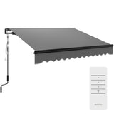 Polyester Electric Awning With LED Light 250cm Wide x 195cm Depth - Velmora