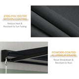 Polyester Electric Awning With LED Light 250cm Wide x 200cm Depth - Velmora