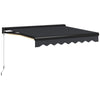 Polyester Electric Awning With LED Light 295cm Wide x 250cm Depth - Velmora