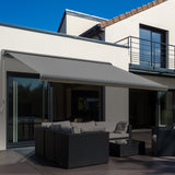 Polyester Electric Awning With Remote Controller 300cm Wide x 250cm Depth - Velmora