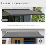 Polyester Electric Awning With Remote Controller 300cm Wide x 250cm Depth - Velmora