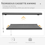 Polyester Electric Awning With Remote Controller 300cm Wide x 250cm Depth - Velmora