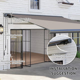 Polyester Electric Awning With Remote Controller 300cm Wide x 250cm Depth - Velmora