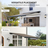 Polyester Electric Awning With Remote Controller 300cm Wide x 250cm Depth - Velmora