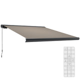 Polyester Electric Awning With Remote Controller 300cm Wide x 250cm Depth - Velmora