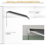 Polyester Electric Cassette Awning 295cm Wide x 250cm Depth - Velmora