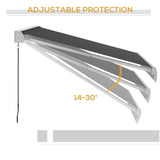 Polyester Electric Cassette Awning 295cm Wide x 250cm Depth - Velmora