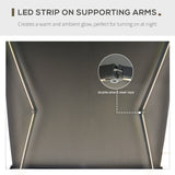 Polyester Electric Retractable Awning With LED Light 350cm Wide x 300cm Depth - Velmora