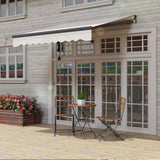 Polyester Electric Retractable Awning With Remote Controller 250cm Wide x 200cm Depth - Velmora