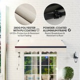 Polyester Electric Retractable Awning With Remote Controller 250cm Wide x 200cm Depth - Velmora