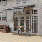Polyester Electric Retractable Awning With Remote Controller 250cm Wide x 200cm Depth - Velmora
