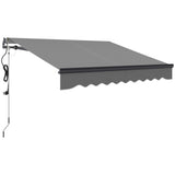 Polyester Electric Retractable Awning With Remote Controller 250cm Wide x 200cm Depth - Velmora