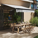 Polyester Electric Retractable Awning With Remote Controller 250cm Wide x 200cm Depth - Velmora