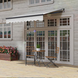 Polyester Electric Retractable Awning With Remote Controller 250cm Wide x 200cm Depth - Velmora