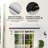 Polyester Electric Retractable Awning With Remote Controller 250cm Wide x 200cm Depth - Velmora