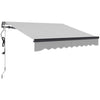 Polyester Electric Retractable Awning With Remote Controller 250cm Wide x 200cm Depth - Velmora