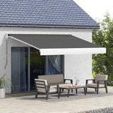 Polyester Electric Retractable Awning With Remote Controller 395cm Wide x 300cm Depth - Velmora