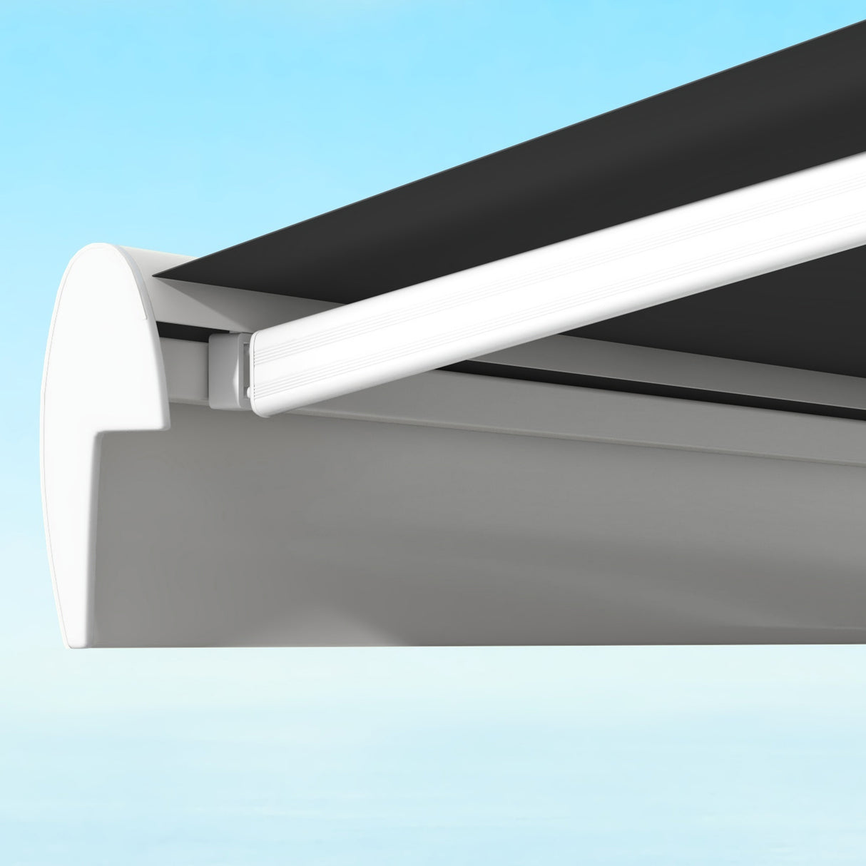 Polyester Electric Retractable Awning With Remote Controller 395cm Wide x 300cm Depth - Velmora