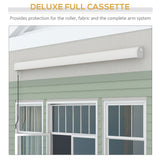 Polyester Electric Retractable Awning With Remote Controller 395cm Wide x 300cm Depth - Velmora