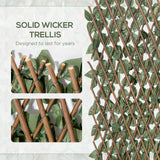 Polyester Expanding Garden Trellis Fence 200cm Wide in Set Of 4 - Velmora