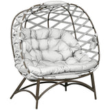 Polyester Fabric 2 Seater Folding Weave Egg Chair for Outdoor - Velmora