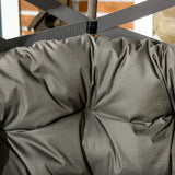 Polyester Fabric 2 Seater Folding Weave Egg Chair for Outdoor - Velmora