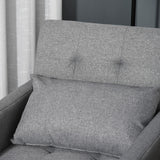Polyester Fabric 1 Seater Sofa Bed 69cm Wide With 1 Pillow - Velmora