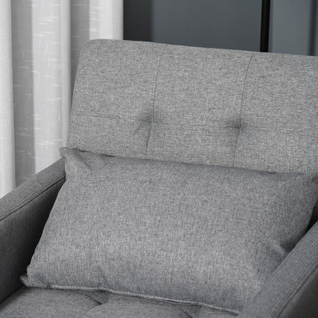 Polyester Fabric 1 Seater Sofa Bed 69cm Wide With 1 Pillow - Velmora