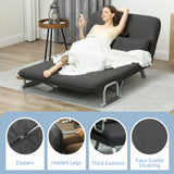 Polyester Fabric 2 Seater Sofa Bed 111cm Wide - Velmora