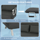 Polyester Fabric 2 Seater Sofa Bed 111cm Wide - Velmora