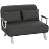 Polyester Fabric 2 Seater Sofa Bed 111cm Wide - Velmora