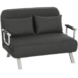 Polyester Fabric 2 Seater Sofa Bed 111cm Wide - Velmora