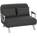 Polyester Fabric 2 Seater Sofa Bed 111cm Wide - Velmora