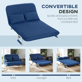 Polyester Fabric 2 Seater Sofa Bed 111cm Wide - Velmora