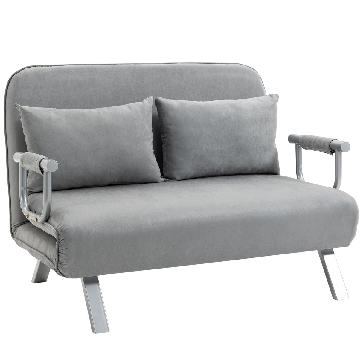 Polyester Fabric 2 Seater Sofa Bed 111cm Wide - Velmora