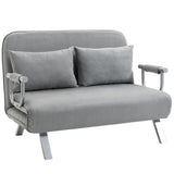 Polyester Fabric 2 Seater Sofa Bed 111cm Wide - Velmora