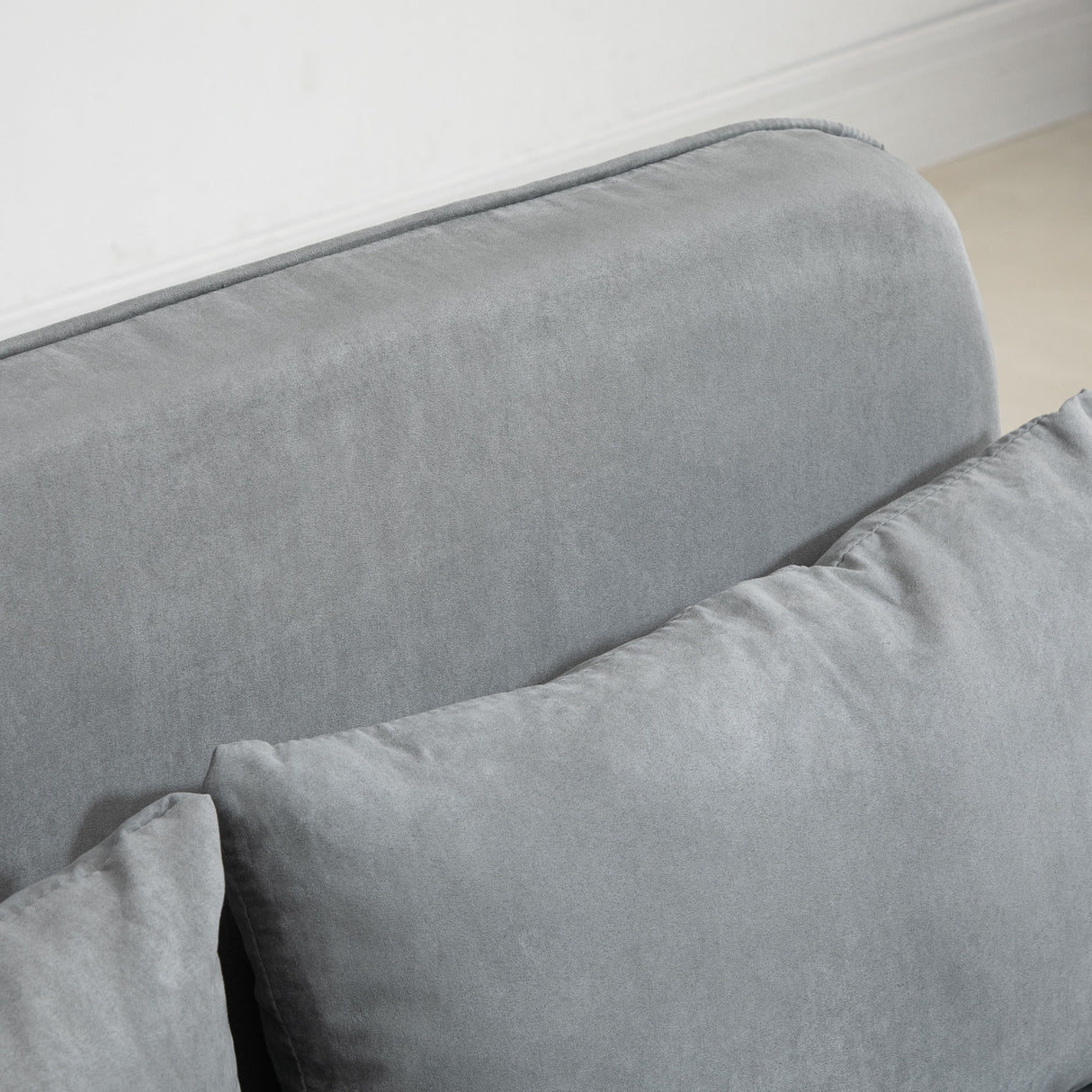 Polyester Fabric 2 Seater Sofa Bed 111cm Wide - Velmora