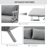 Polyester Fabric 2 Seater Sofa Bed 111cm Wide - Velmora