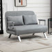 Polyester Fabric 2 Seater Sofa Bed 111cm Wide - Velmora
