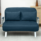 Polyester Fabric 2 Seater Sofa Bed 111cm Wide - Velmora