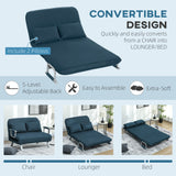 Polyester Fabric 2 Seater Sofa Bed 111cm Wide - Velmora