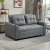 Polyester Fabric 2 Seater Sofa Bed 157cm Wide With 2 Pillows - Velmora