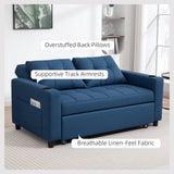 Polyester Fabric 2 Seater Sofa Bed 157cm Wide With 2 Pillows - Velmora