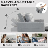 Polyester Fabric 2 Seater Sofa Bed 157cm Wide With 2 Pillows - Velmora