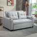 Polyester Fabric 2 Seater Sofa Bed 157cm Wide With 2 Pillows - Velmora