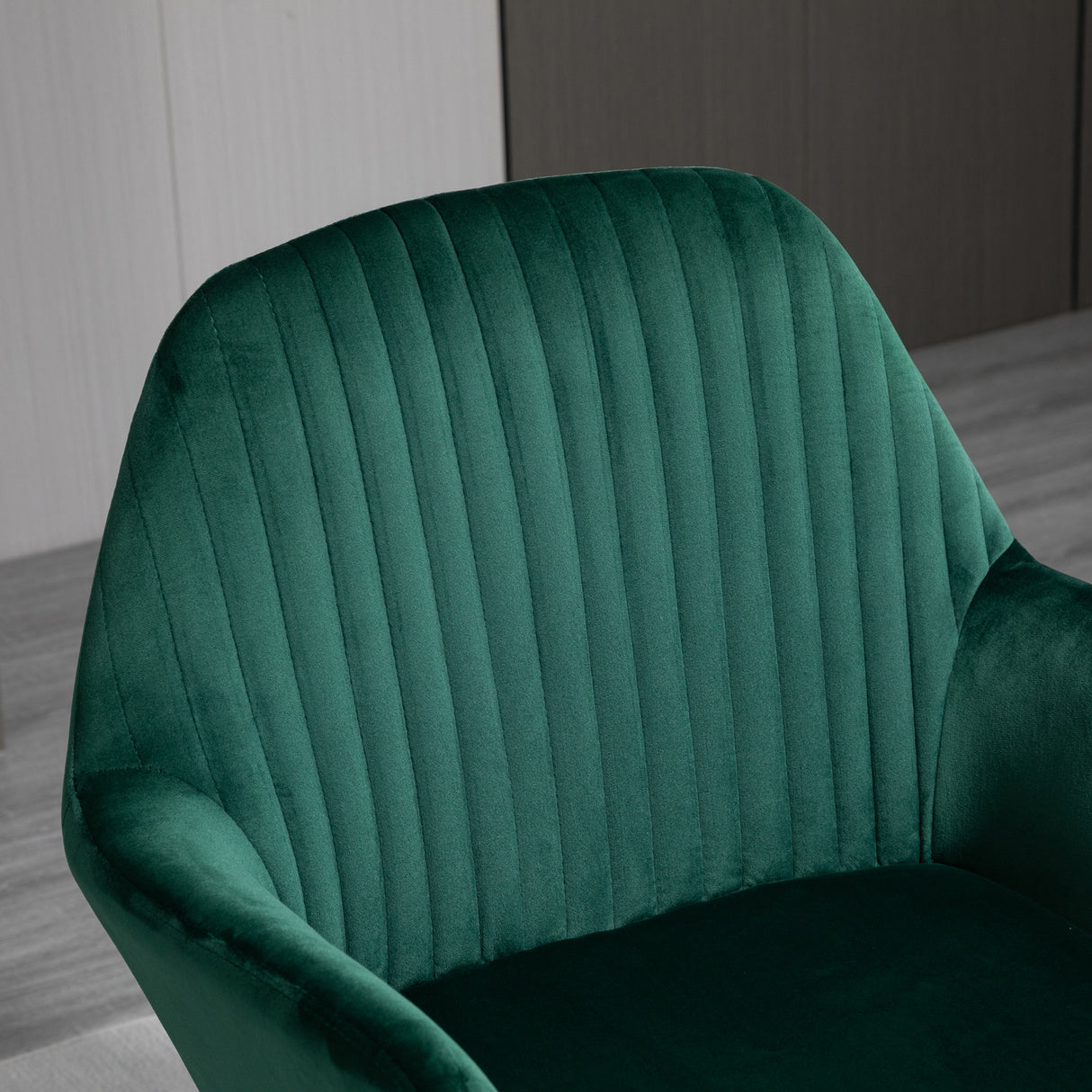 Polyester Fabric Accent Chair 60cm Wide With Metal Base - Velmora