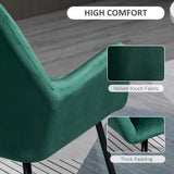 Polyester Fabric Accent Chair 60cm Wide With Metal Base - Velmora