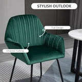 Polyester Fabric Accent Chair 60cm Wide With Metal Base - Velmora