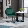 Polyester Fabric Accent Chair 60cm Wide With Metal Base - Velmora