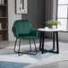 Polyester Fabric Accent Chair 60cm Wide With Metal Base - Velmora